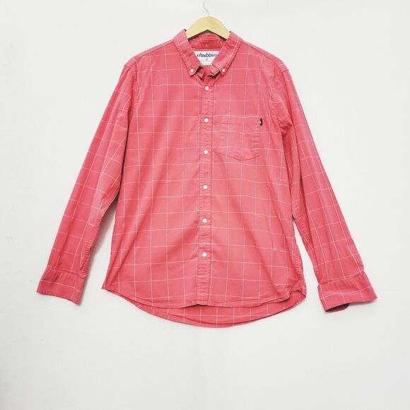 chubbies Other - Chubbies Long Sleeve Button Up Shirt Mens XL Pink Plaid Check Cotton Pocket‎